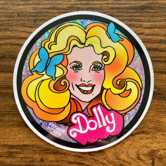 Backwoods Barbie Dolly Glitter Sticker