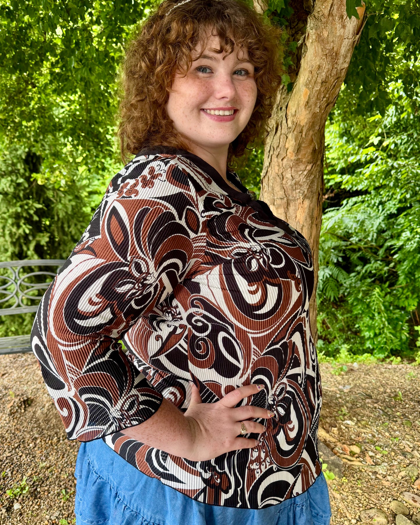 Y2K Flare Top 2X Vintage