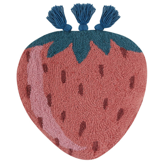Strawberry Tassel Hook Pillow by Jungalow