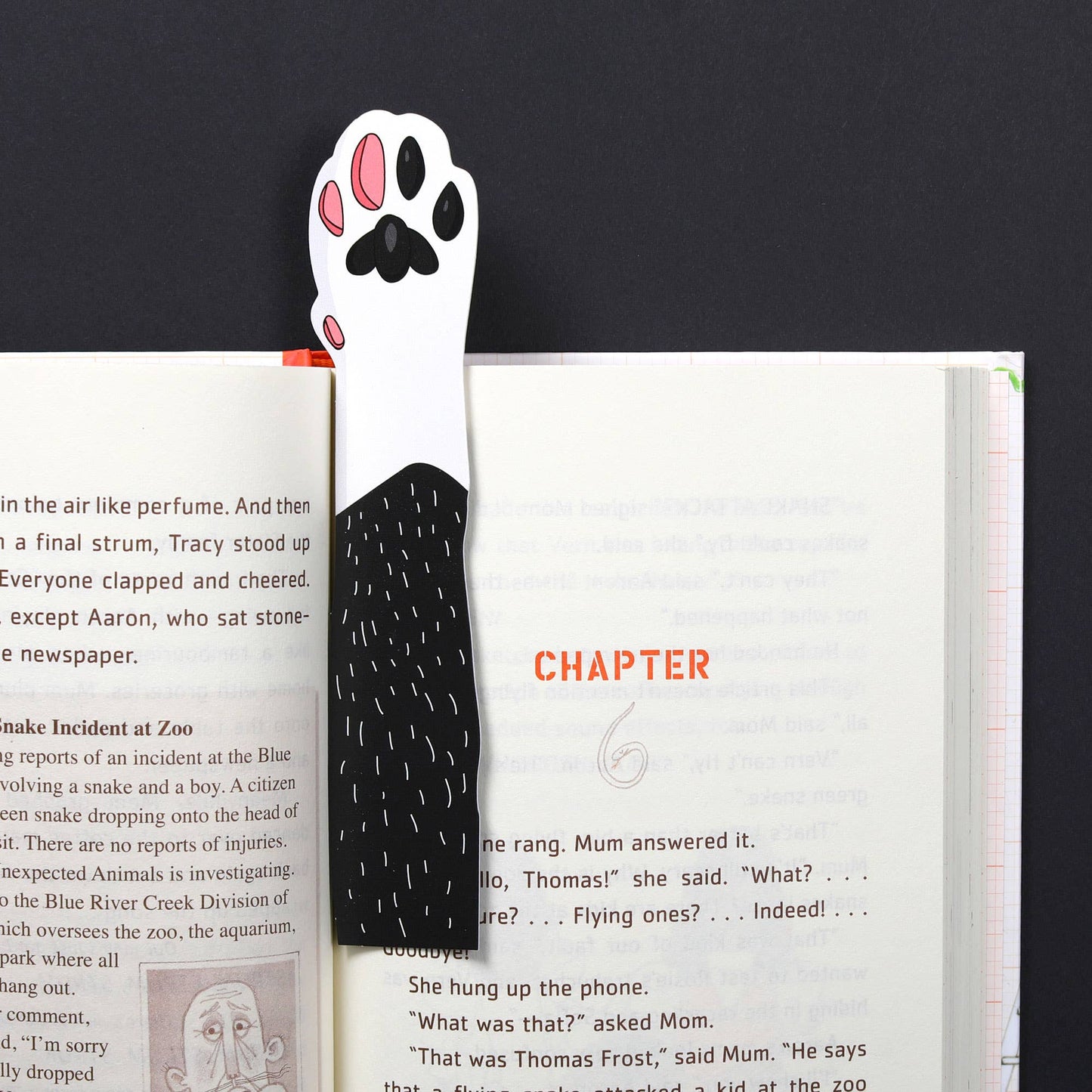 Cat Paw Bookmark - Tuxedo