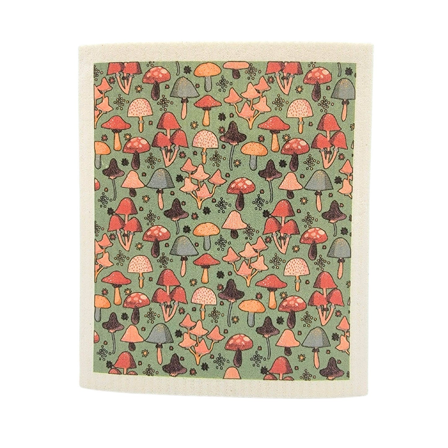 Sage Mushroom Swedish Dishcloth