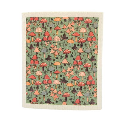 Sage Mushroom Swedish Dishcloth