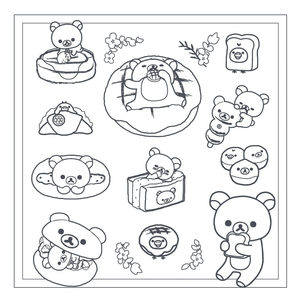 Rilakkuma Coloring Book: Sweet & Savory Treats