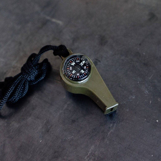 Lanyard Whistle + Thermometer/Compass