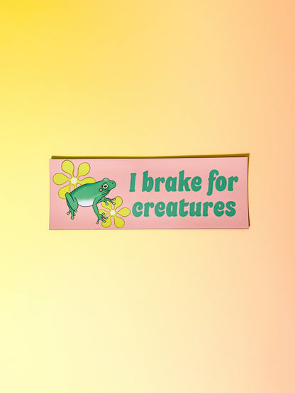 I Brake For Creatures Car Magnet