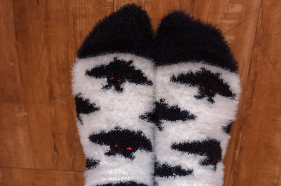 Mothman Fuzzy Socks