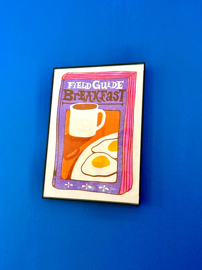 Breakfast Field Guide Risograph 5x7 Print