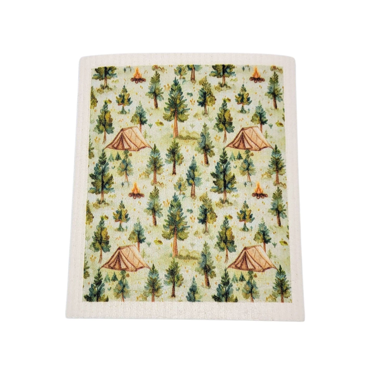Summer Camping Swedish Dishcloth