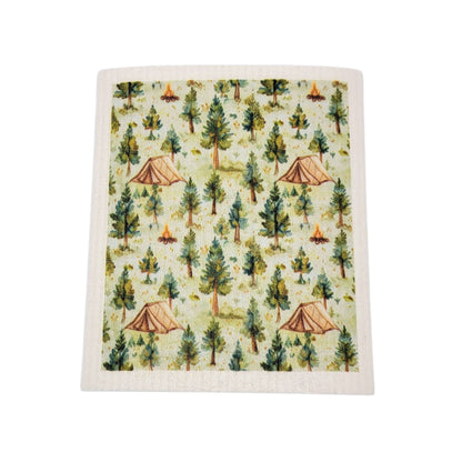 Summer Camping Swedish Dishcloth