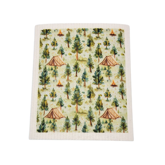 Summer Camping Swedish Dishcloth