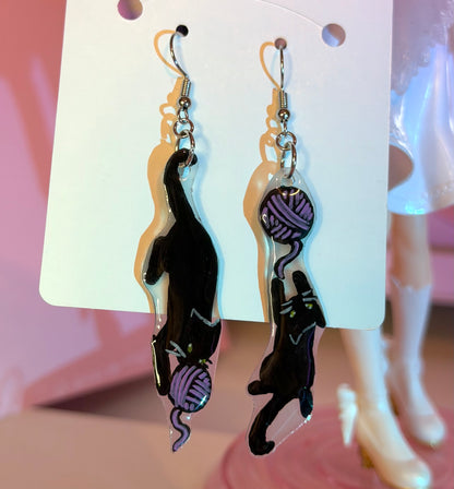 Kitty Shrinky Dink Earrings