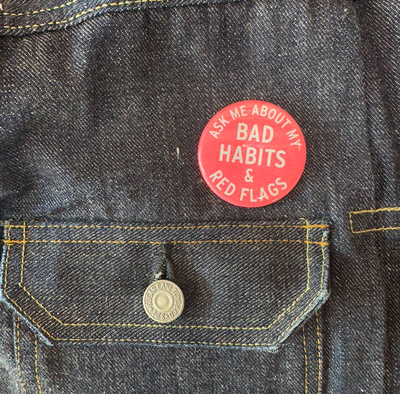 Ask Me About My Red Flags Button