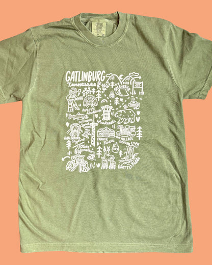 Gatlinburg Map T-Shirt