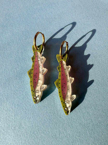 Rainbow Trout Earrings