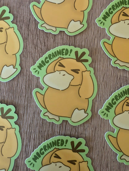 Psyduck Migraine Sticker