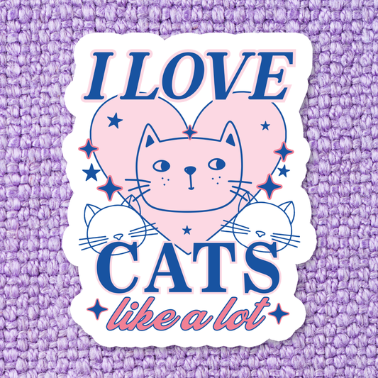 I Love Cats Sticker