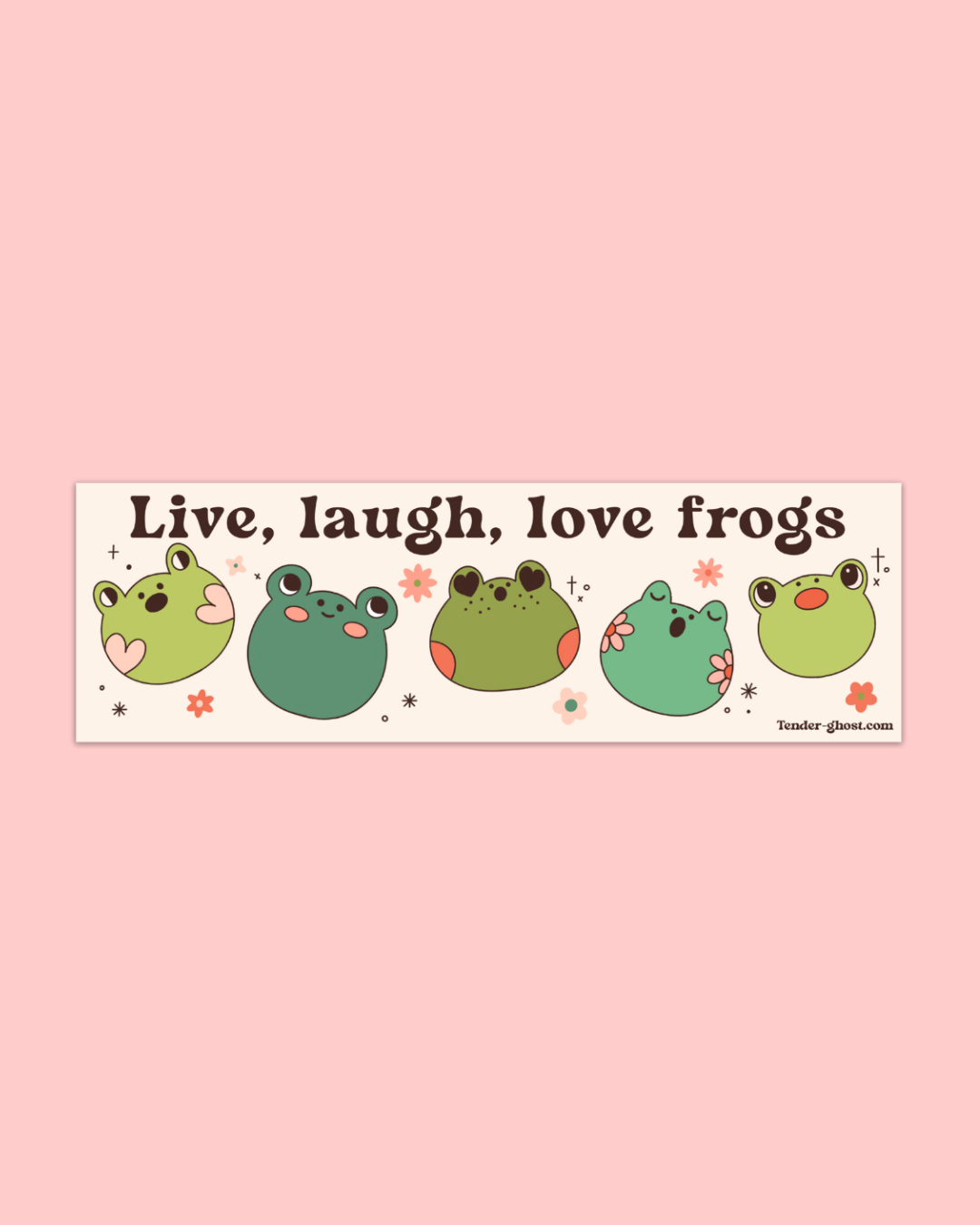 Live Laugh Love Frogs Bumper Magnet