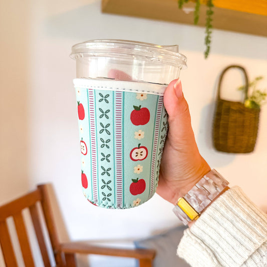 Apple Autumn Iced Coffee Sleeve