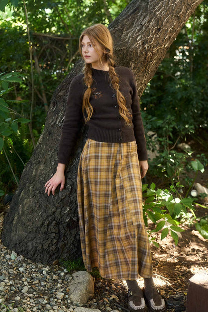 Animal Embroidery Button Down Cardigan
