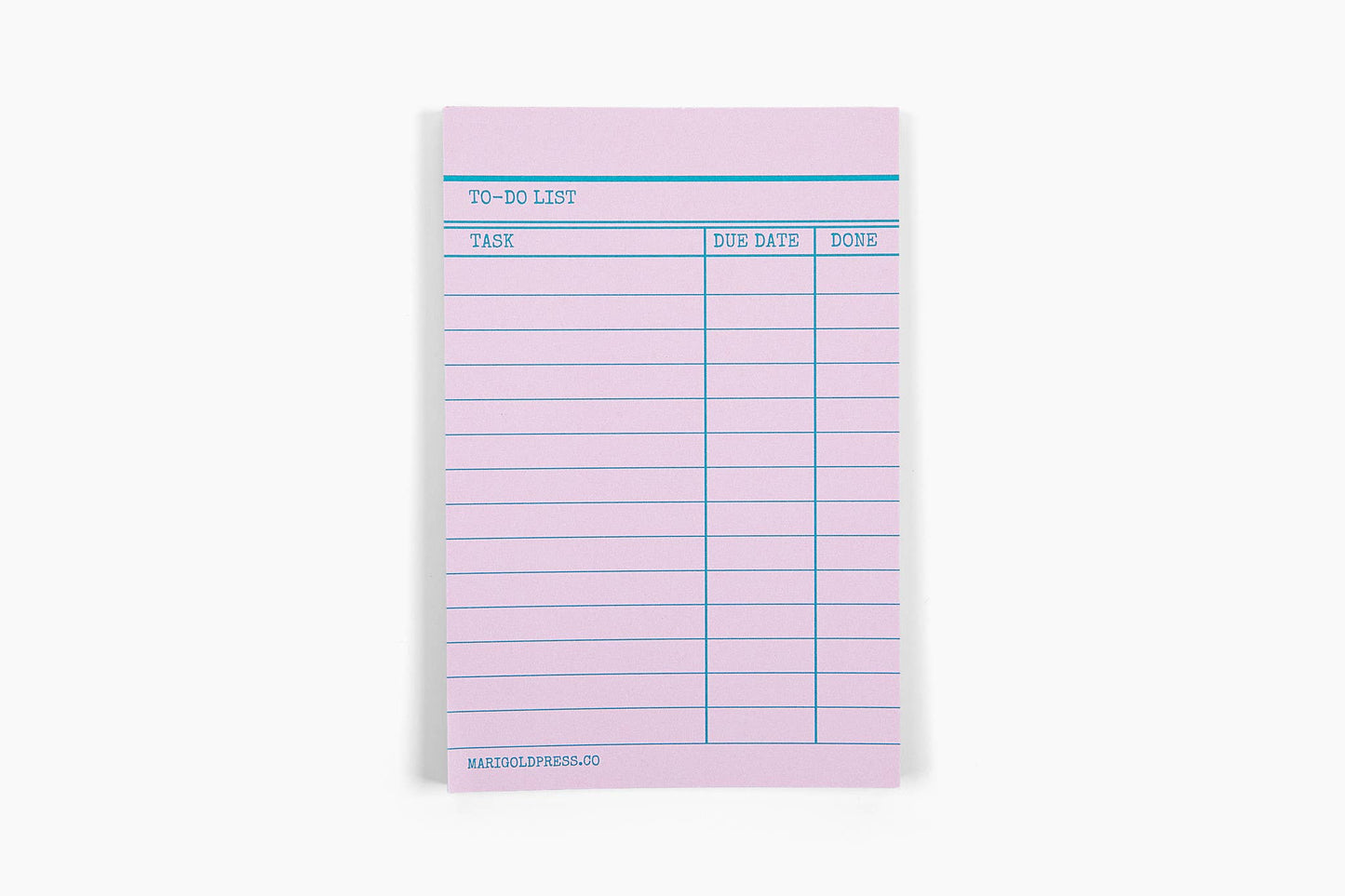 Library Card Pink Notepad