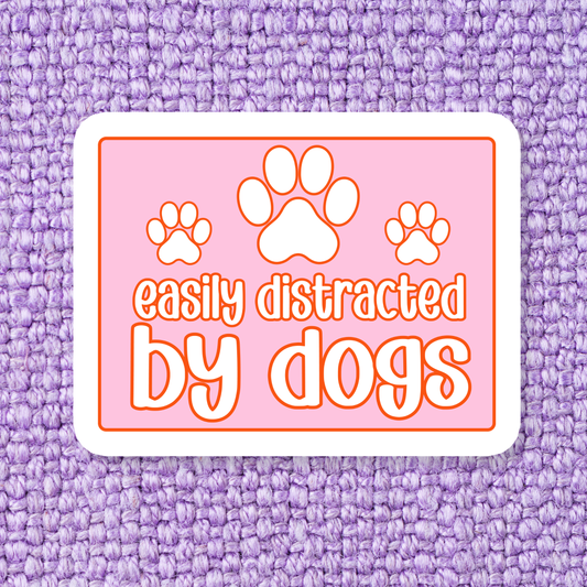 Distracted by Dogs Sticker