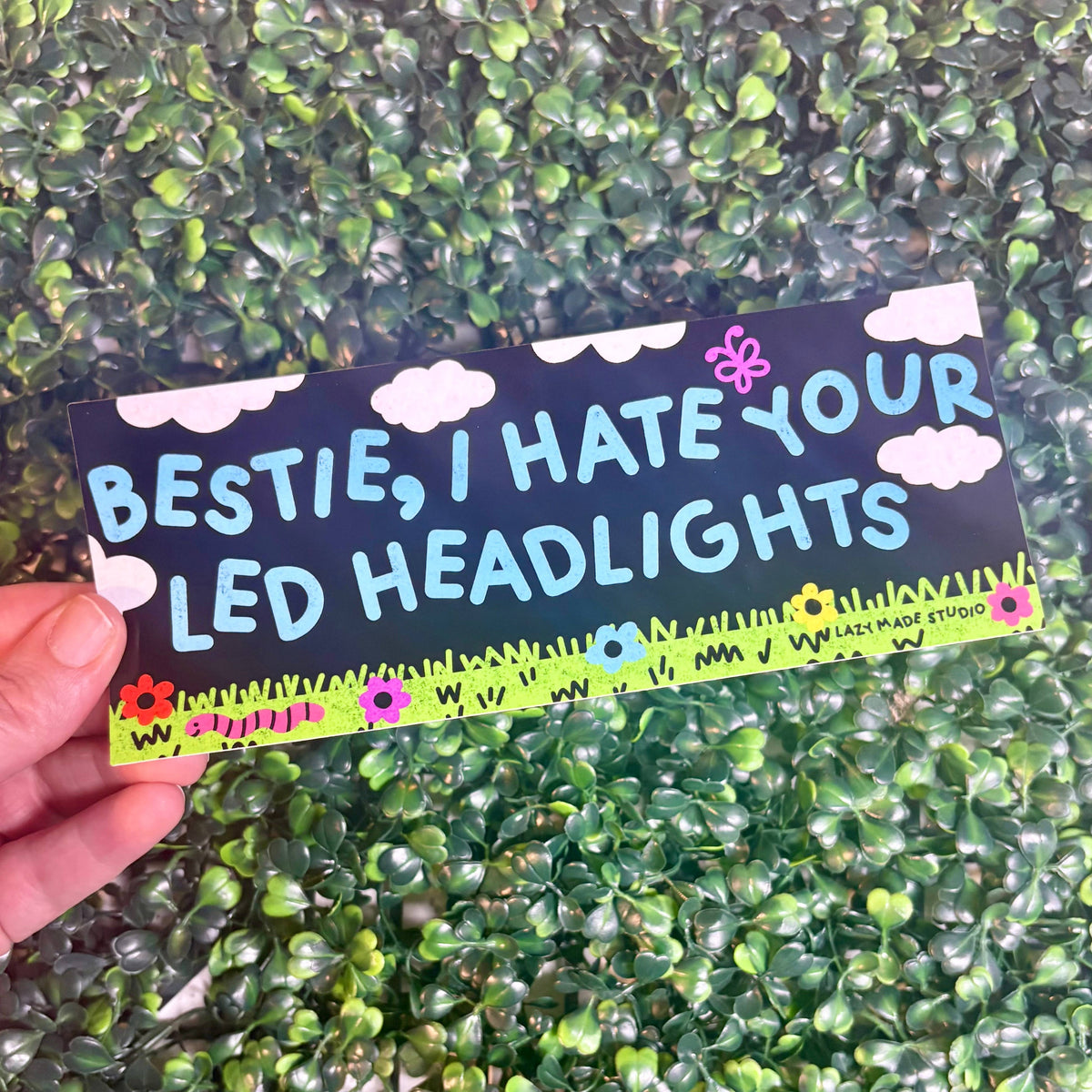 I Hate LED Headlights Bumper Sticker