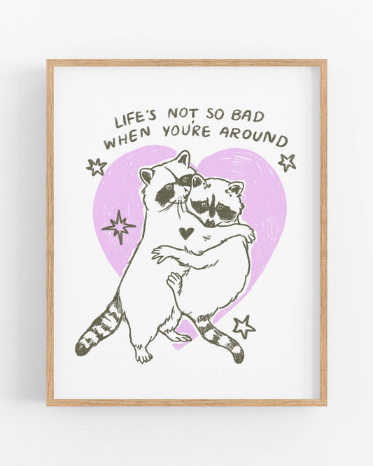 Raccoon 8x10 Print