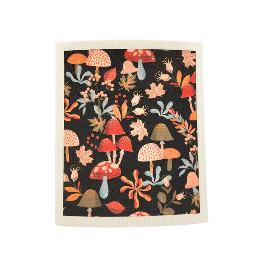Fall Mushroom Swedish Dishcloth