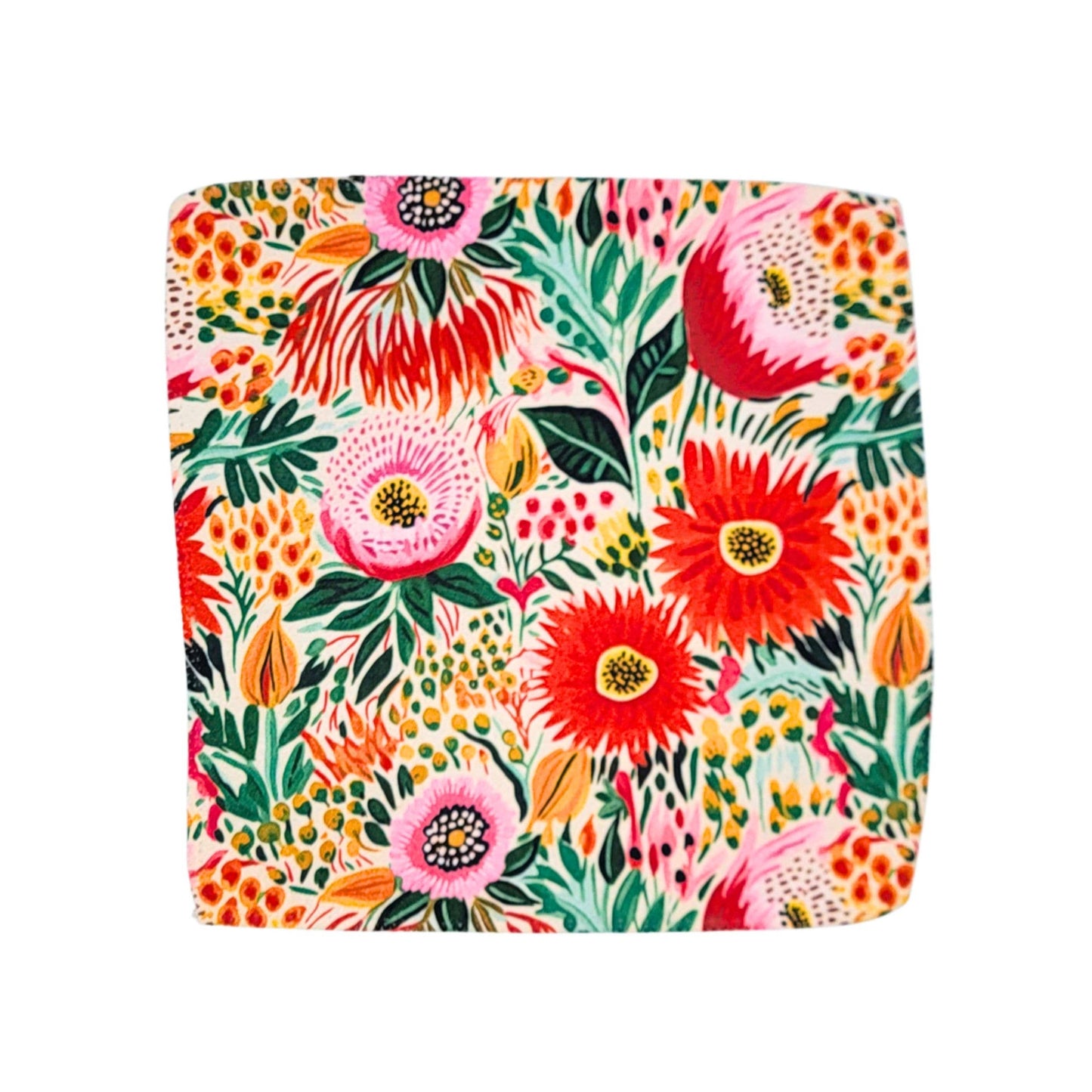 Summer Tropical Flowers Waffle Washcloth