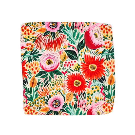 Summer Tropical Flowers Waffle Washcloth
