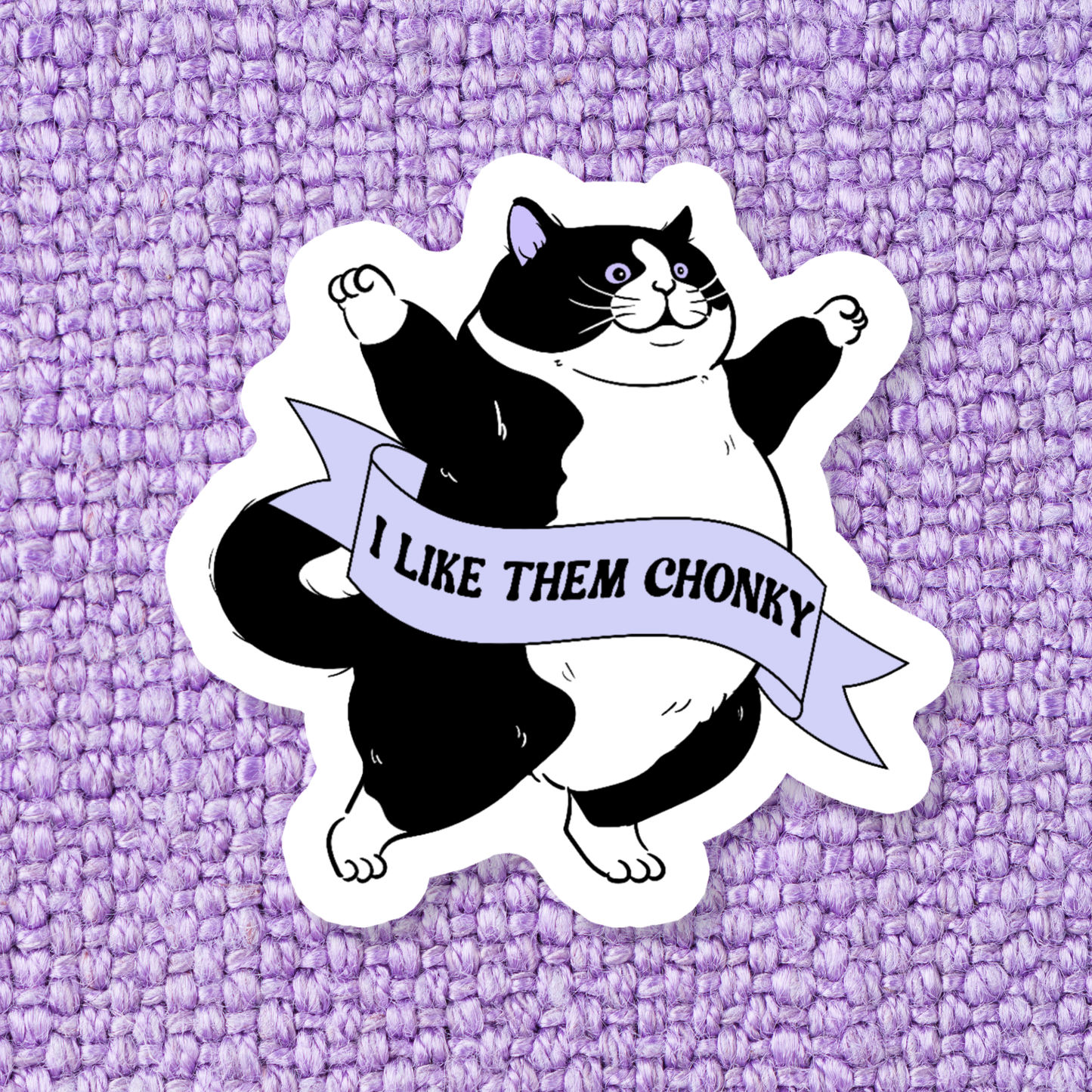 B&W Chonky Sticker
