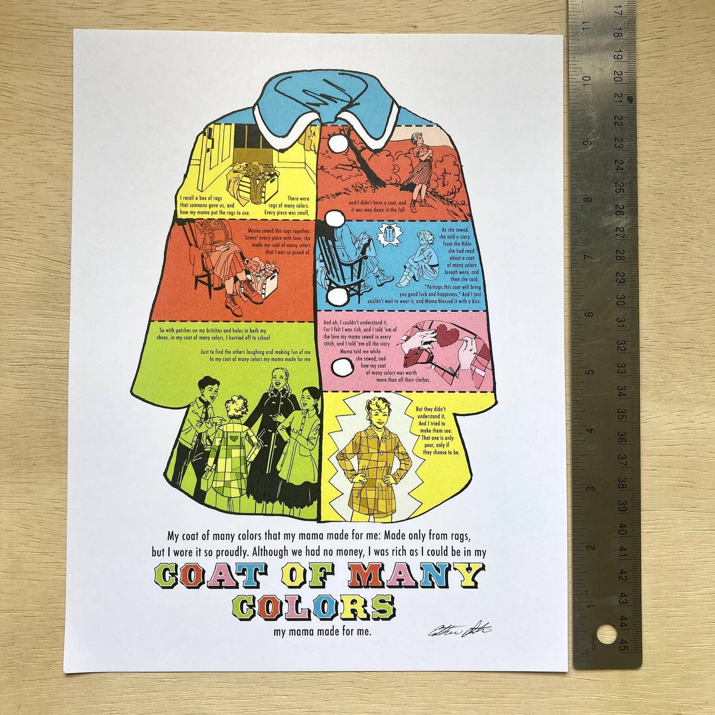Coat of Many Colors 8.5x11 Print