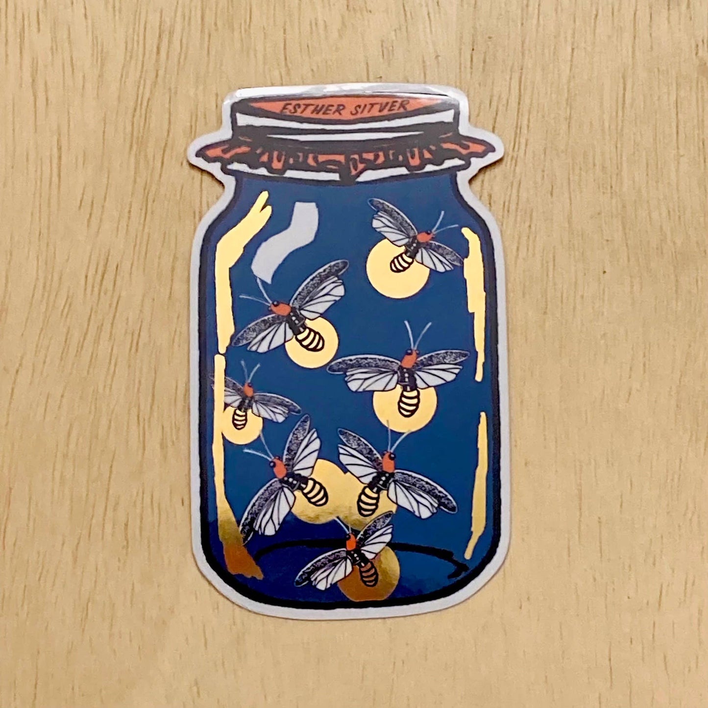Firefly Jar Metallic Sticker