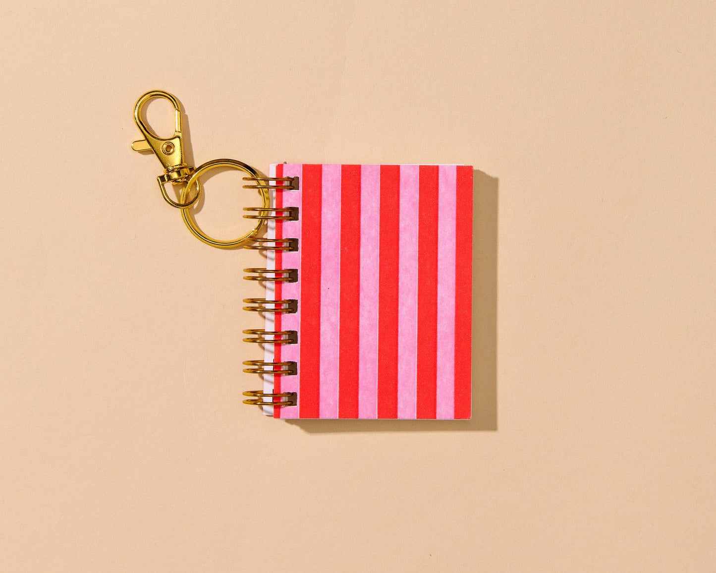 Cabana Stripe Mini Notebook Bag Charm