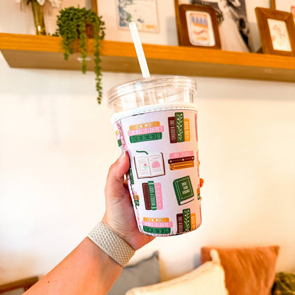 Smut Book Stacks Iced Coffee Sleeve