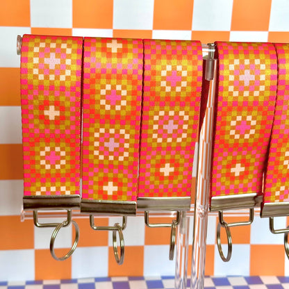 Granny Square Handmade Wristlet  Keychain