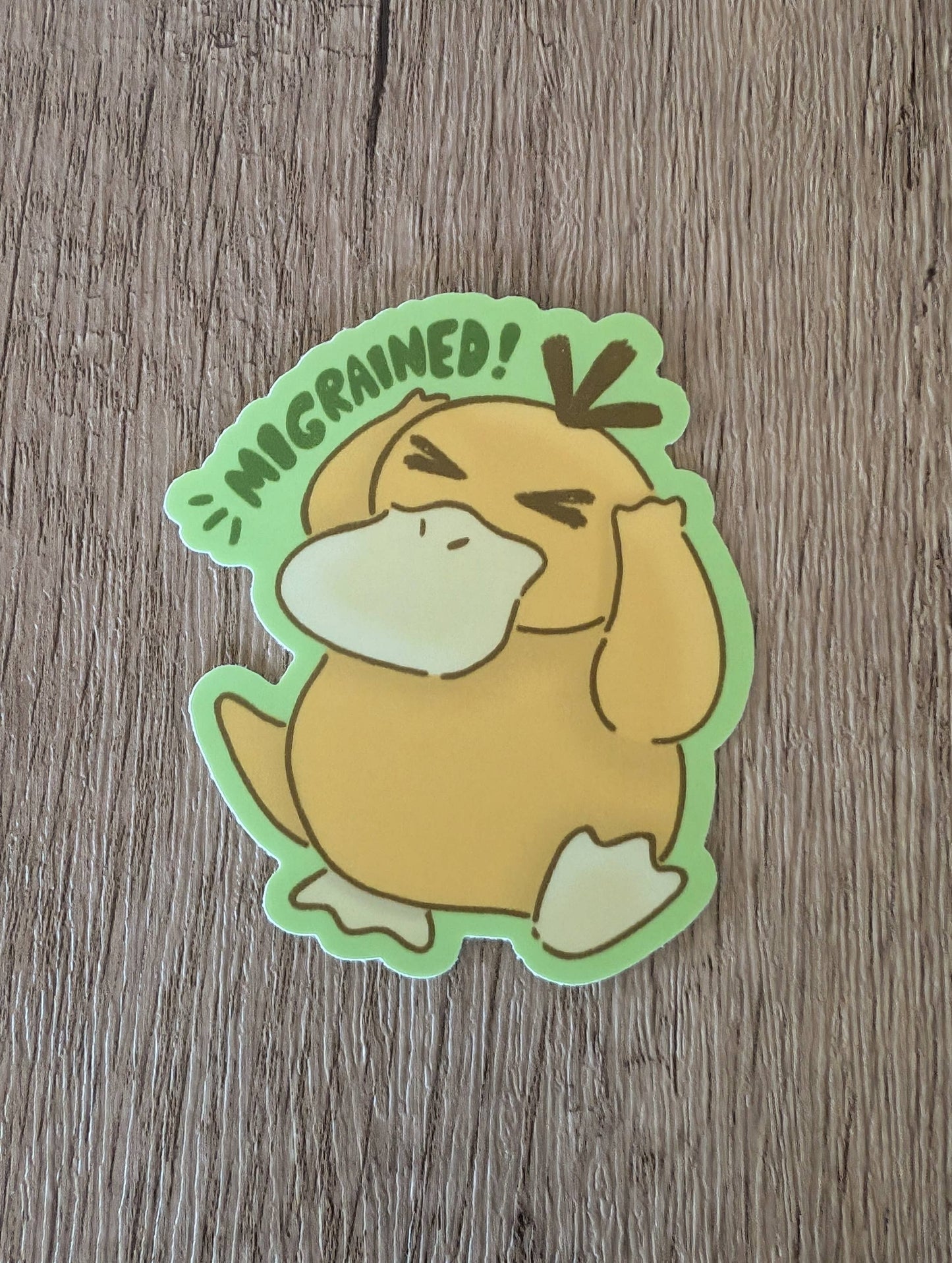 Psyduck Migraine Sticker