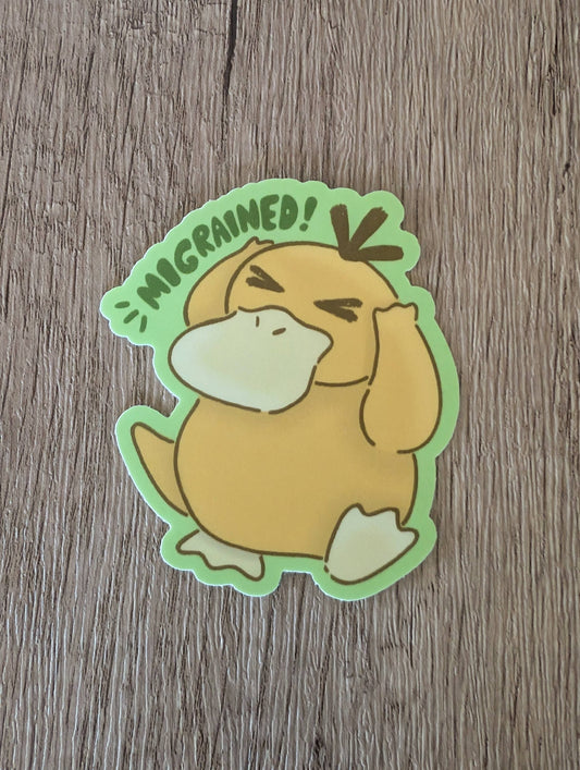 Psyduck Migraine Sticker