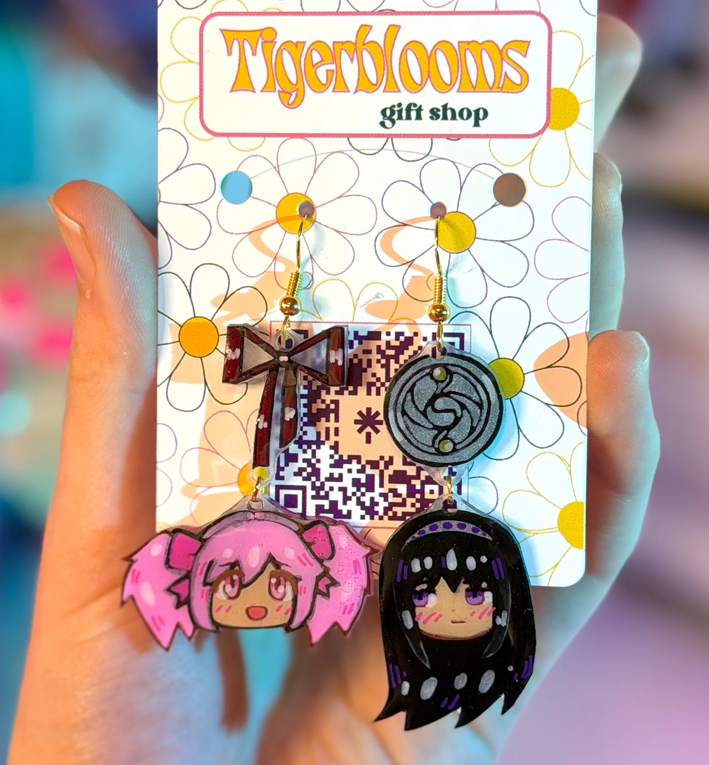 Mado Homu Chibi Shrinky Dink Earrings