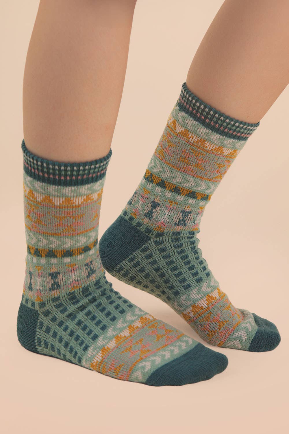 Sage Cottage Crew Socks