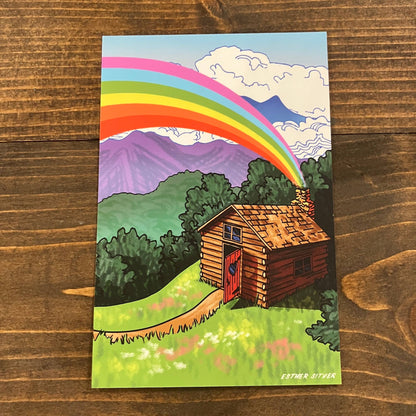 Country Cabin Postcard