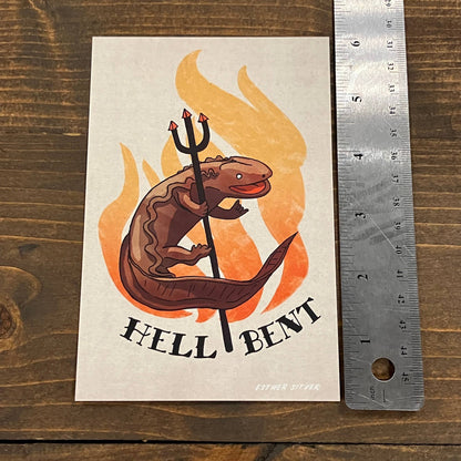 Hell Bent Hellbender Salamander Postcard
