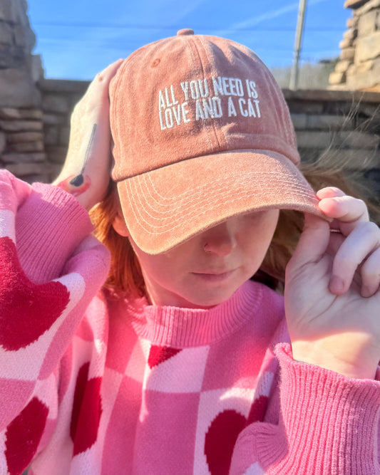 Love And A Cat Baseball Cap