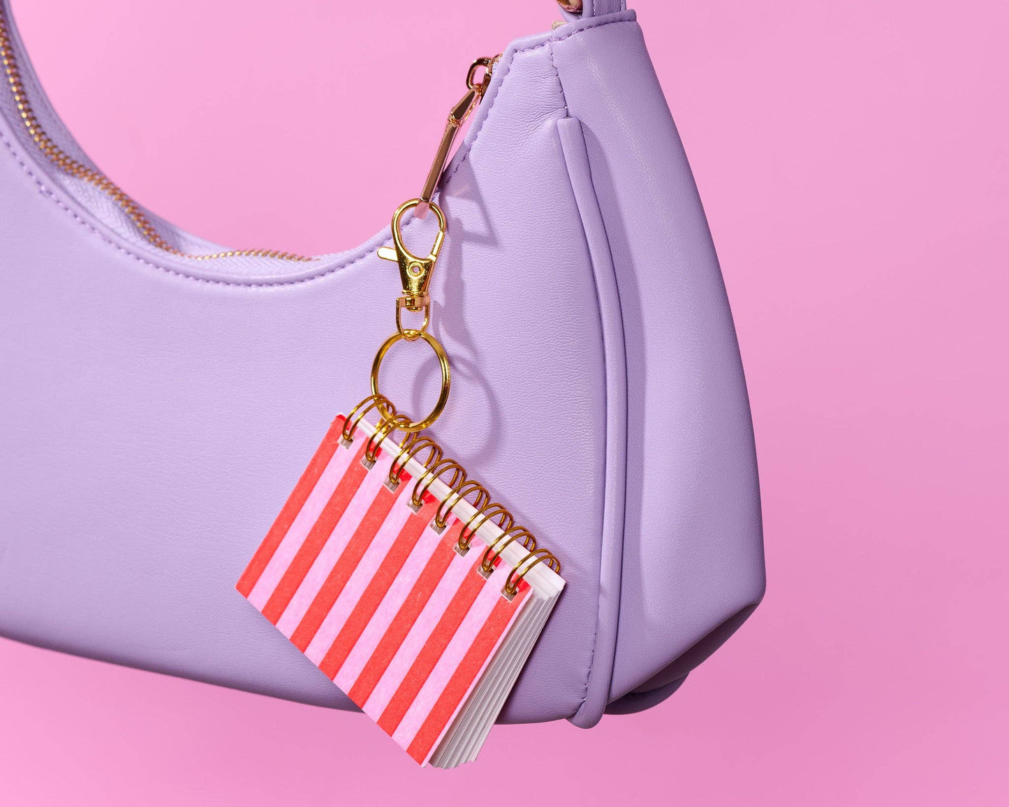 Cabana Stripe Mini Notebook Bag Charm