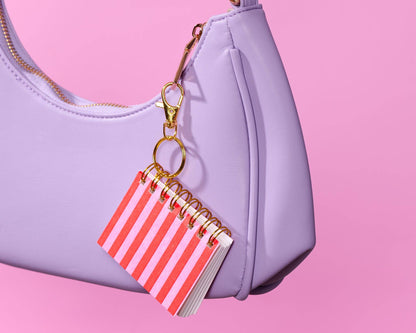 Cabana Stripe Mini Notebook Bag Charm