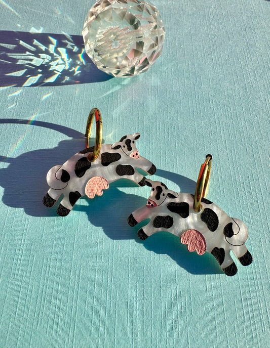 Honey Moo Moo Cow Earrings