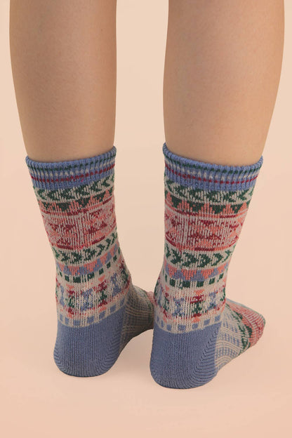 Heather Gray Cottage Crew Socks