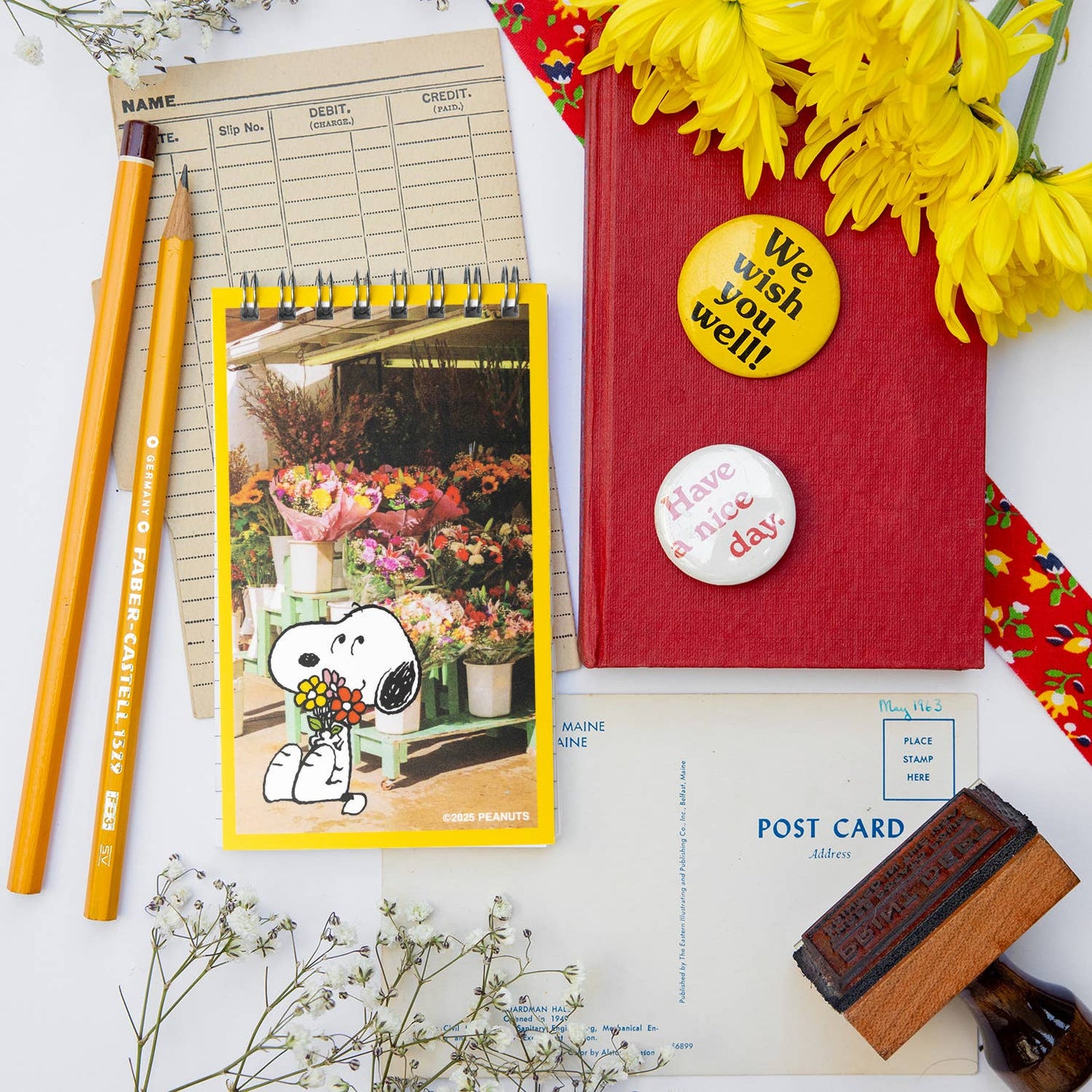 Snoopy Bouquet Mini Memo Pad  - Peanuts®