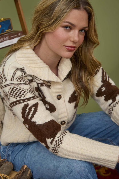 Bunny Collared Button Down Cardigan