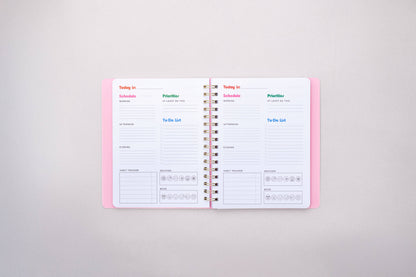 Blue Floral To Do Planner